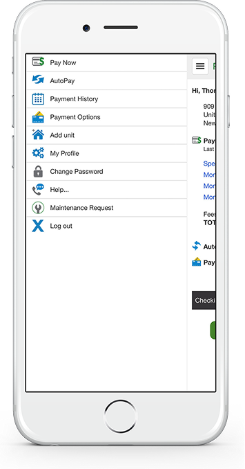 Resident app menu
